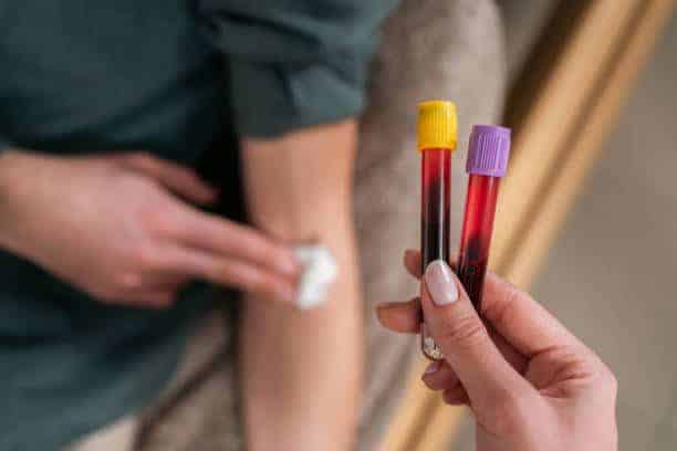 Blood tubes for a hormone panel measuring prolactin and testosterone in men