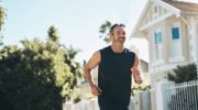Active man running outdoors with renewed energy — testosterone replacement therapy (TRT) at Boost Health Clinic